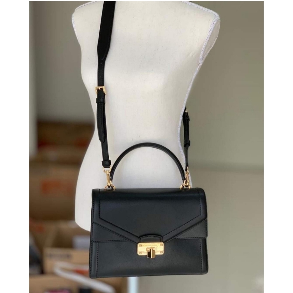Michael Kors Black Kinsley Top Handle Satchel